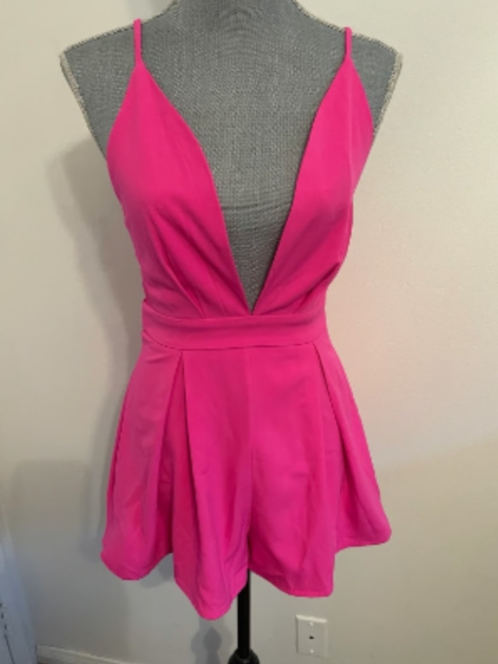 Hot Pink Plunge Romper - Women's Intimates & Sleepwear